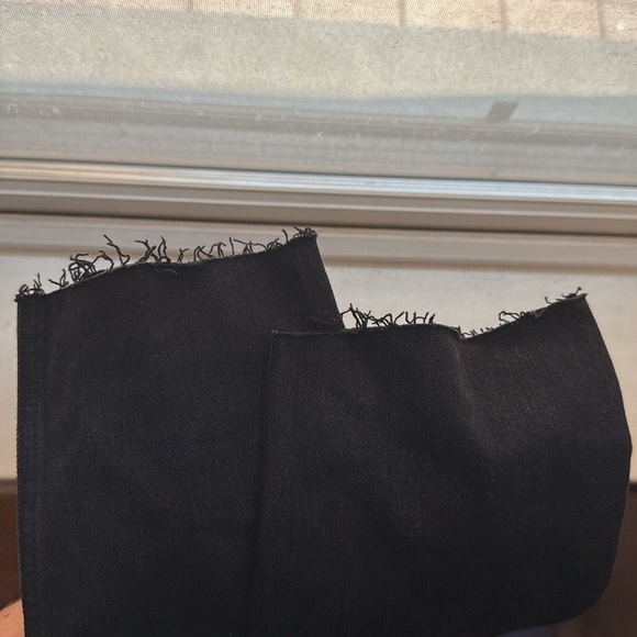 RAG & BONE Dre Low-Rise Baggy Boyfriend Cropped Black Edgy Grunge Denim Jeans - Picture 11 of 11